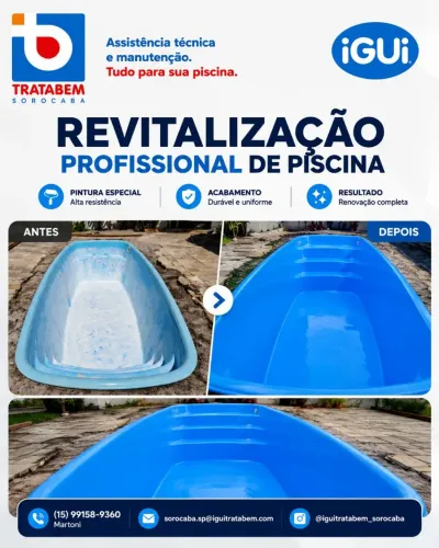 Reparo e Pintura Profissional de Piscinas