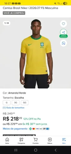 Camisa brasil original 