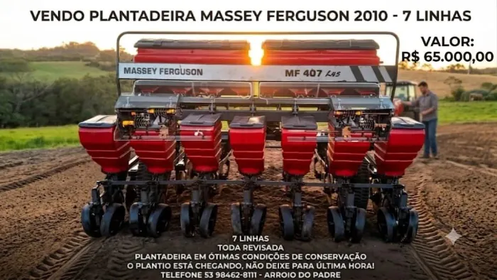 Plantadeira Massey Ferguson 7 linhas 2010