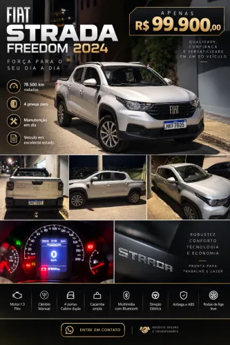 Fiat Strada Freedom 1.3 Flex 8V CD 2024