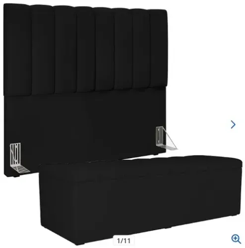 Conjunto Cabeceira Capitonê com Recamier Queen Size 