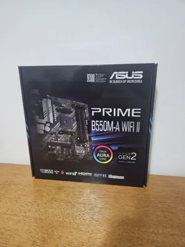 Placa Mãe ASUS Prime B550M-A WiFi II AM4 - NOVA com NF
