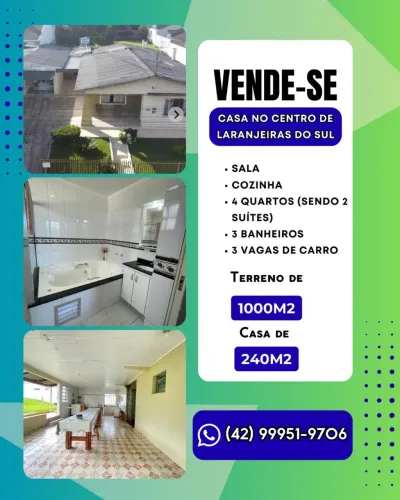 Vendo esta casa no centro de Laranjeiras Do Sul