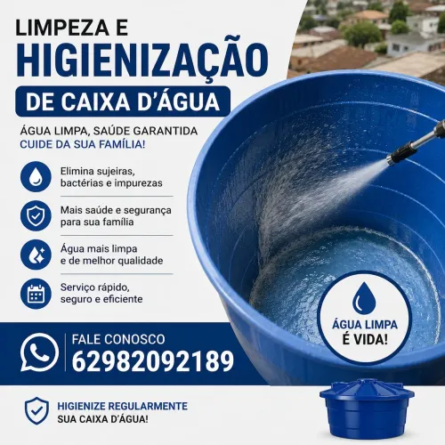 Limpeza e higienização de caixa d'água