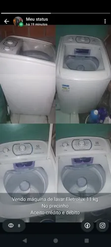 Vendo máquina de lavar Eletrolux capacidade 11kg.