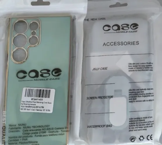 Lote Capa Ultrafina para Samsung com Suporte para Astronauta Azul Claro Samsung S23 Ultra