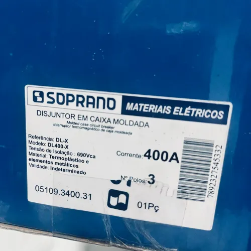 Disjuntor soprano 400A