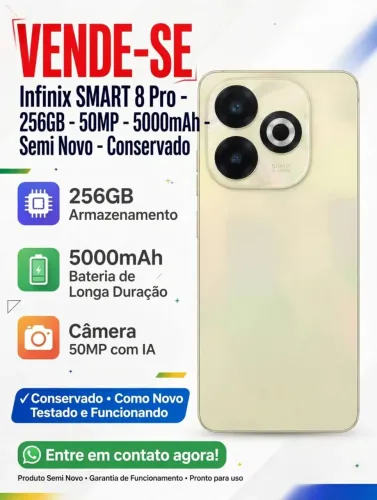 Celular Infinity positivo 256gb/ 50mb/ 5000 mAH R$400