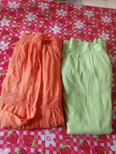 Saias Verde Lima e Salmão 