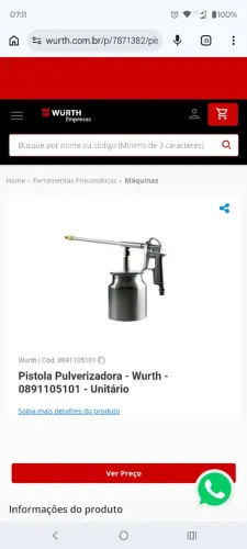 pistola de pulverização Wurth