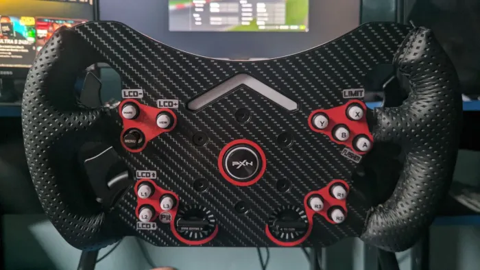 Volante Direct Drive PXN V12 com addon gt3 e cockpit dobravel speedtrack