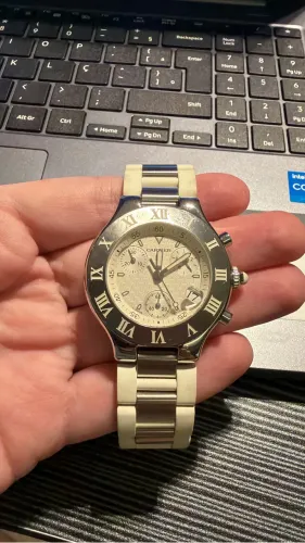 Cartier Must 21 Chronoscaph 38mm Branco