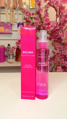  Bruma De Maquiagem Fixadora Rosa Mosqueta Spray Lady Beauty 130ml 