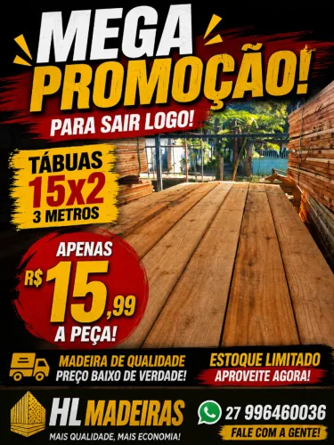 TÁBUAS 15x2 - 3 METROS