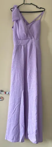 Vestido longo lavanda