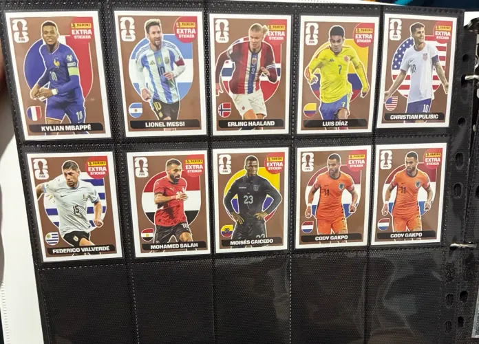 Kit 10 Legend Extra Sticker Bronze Copa 2026 Messi Mbappe Haaland Diaz Caicedo Pulisic