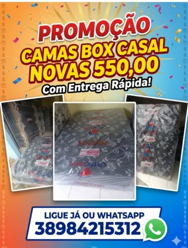 Mega promoção camas box casal e solteiro novas 5 cm de espuma acoplada