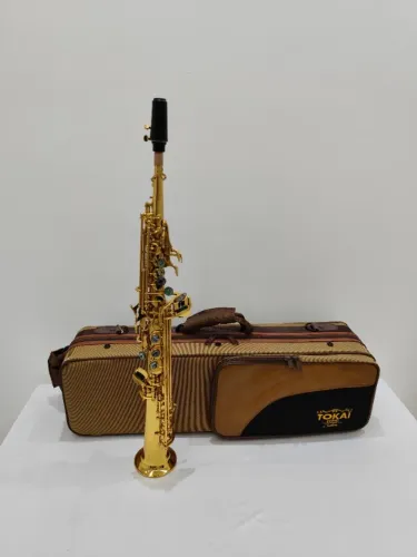 Sax Soprano Reto todel fixo Tokai TSS-300G Sib Dourado - NOVO R$6300,00 - Parcelo 21X