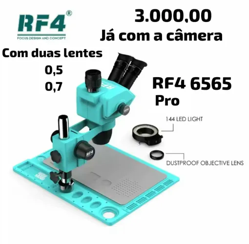 Microscópio trinocular Rf4 Pro