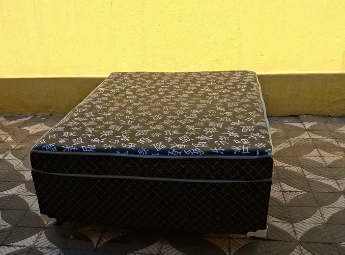 Cama box casal conjugada colchão espuma D33 (BAURU)