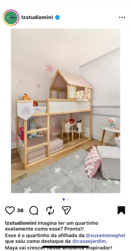 Cama Beliche Casinha LZ Studio Mini