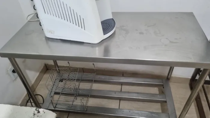 Bancada inox cozinha industrial 1,13m x 50cm