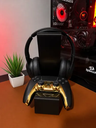 Suporte Para Headset E Controle Gamer Ps5 Xbox Pc
