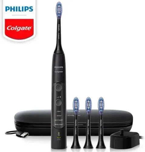 Colgate Escova De Dente Elétrica Philips Sonicpro 70 Recarregável Tem 3 Refis e estojo