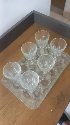 Jogo de taças para licor em cristal