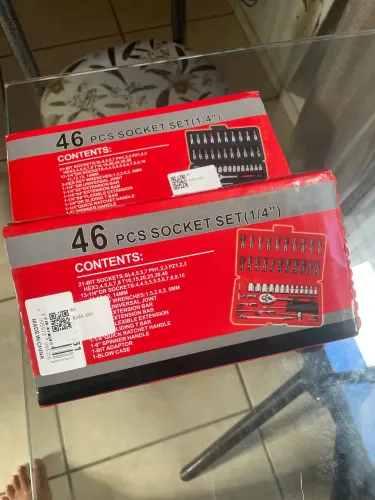 Kit 46 Peças com Catraca 1/4? e Maleta Organizadora - Uso Doméstico e Automotivo