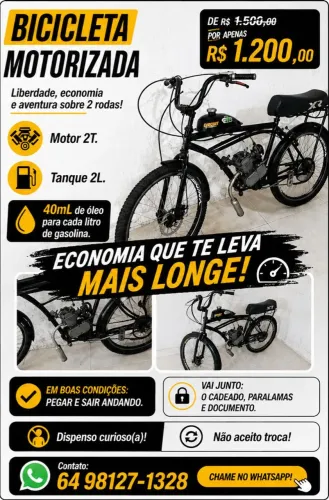 Bike motorizada em Rio Verde-GO