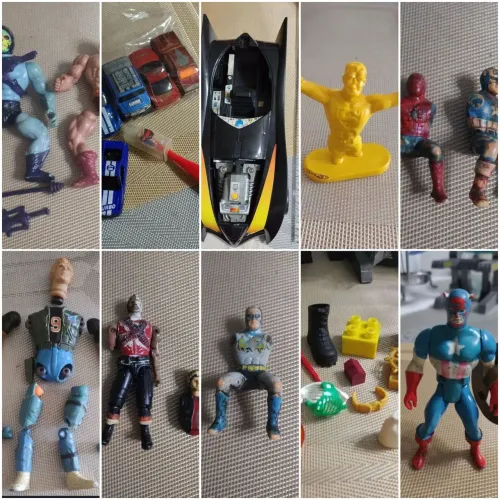 LOTE DE BRINQUEDOS ANOS 80 COM DEFEITOS