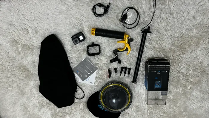 GoPro HERO7 Black 4K + Kit Completo Telesin (Dome, Bastão Flutuante e Acessórios)