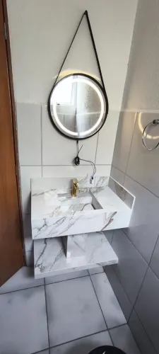 Pias de luxo em porcelanato damos garantia e acabamento de qualidade