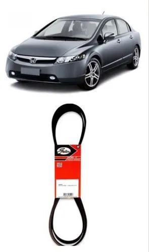 Correia Alternador Acess New Civic 2007 2008 2009 C/Direção Hidráulica Ar Cond