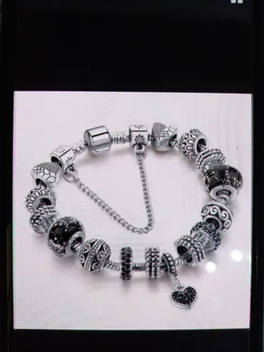 luxuoso bracelete em cristais austríacos ,estilo pandora 