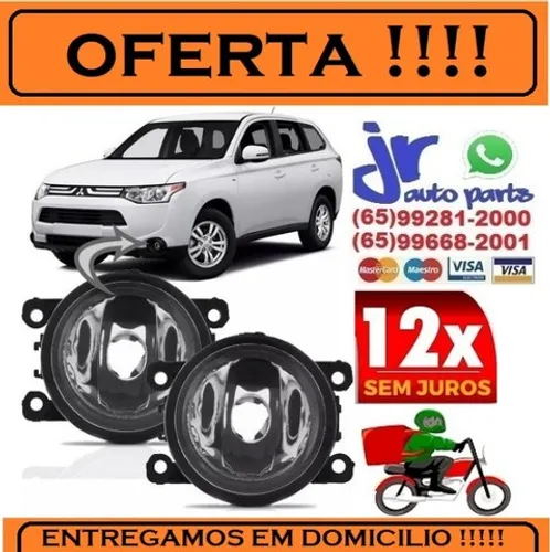 Par Farol Milha Outlander 2014 2015 2016 2017 2018 2019 Auxiliar Neblina (Reposição)