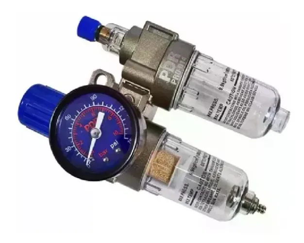 Filtro De Ar Regulador Lubrificador 1/4 Pol. Pro-014 Pdr