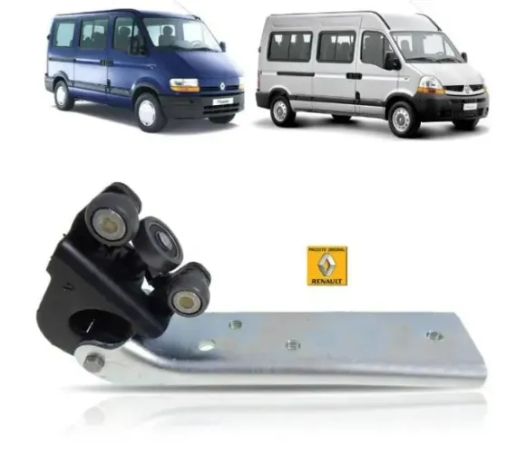 Carrinho guia central da porta do meio - Renault Master 2002 a 2013 - *9.