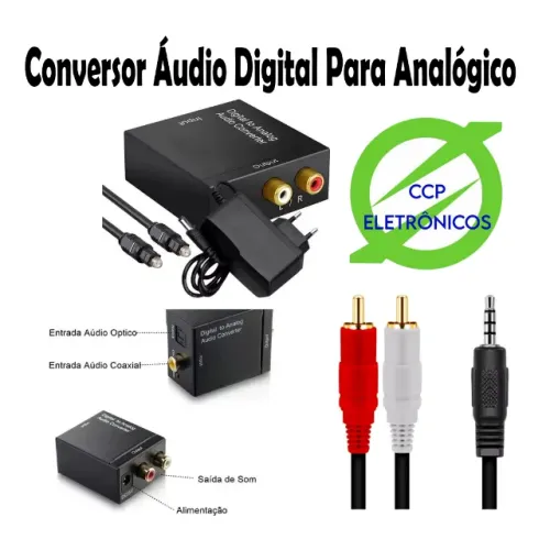 Conversor Áudio Digital Para Analógico RCA                                               