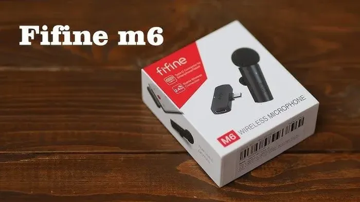 FIFINE-microfone Lavalier sem fio,Condesador tipo C,Vlog,YouTube,Gravação,M6