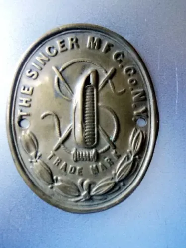 The Singer Manfg .Co. N.Y.- Trade Mark-Plaqueta de Identificação(Item para Colecionador )