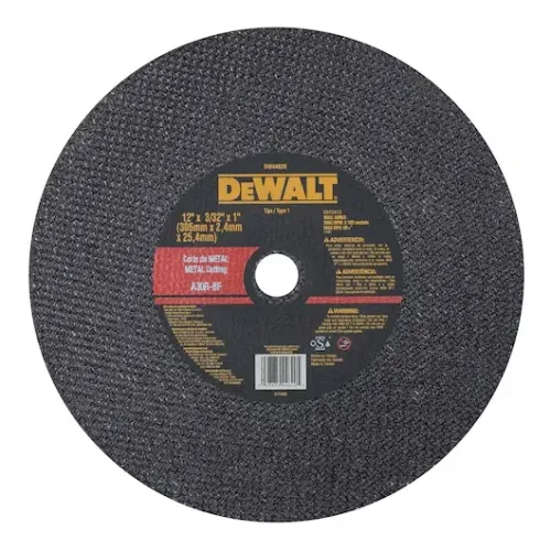 Disco de Corte Metal - 12" X 2,4mm X 1"-Dewalt