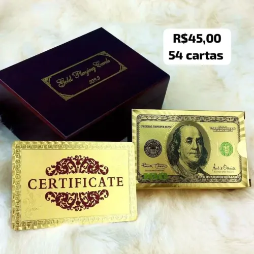 Baralho de Ouro 24k - 54 Cartas