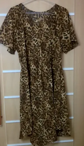 vestido plus size animal print