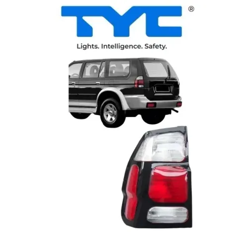 Lanterna Traseira Esquerdo Mitsubishi Pajero Sport Bicolor Moldura Preta Tyc 2000/2005