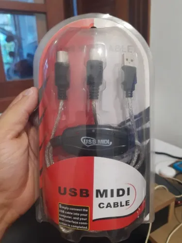 Cabo USB MIDI Novo Lacrado - Interface para Teclado/PC