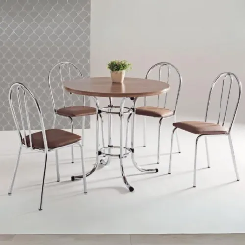 Mesa Lisboa com 4 cadeiras - Entrega Rápida