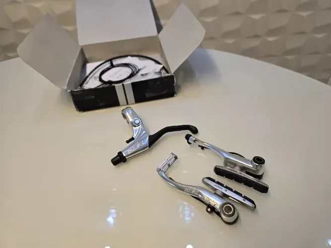 KIT freio V-brake DIANTEIRO (RARÍSSIMO) Shimano Dxr Mx70 (manetes + vbreak) (NOVO)