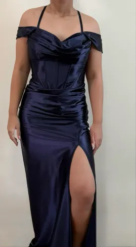 Vestido de Gala Longo - Azul Marinho